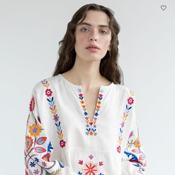 etnodim Dresses & Skirts - Ukrainian brand linen floral beige dress ETNODIM